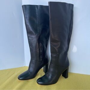 Cole Haan Black Leather Heeled Boots
